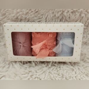 OLF Hand Frayed Ribbon from The Jilly Box. New in Box. Set of 3. Made in Canada!